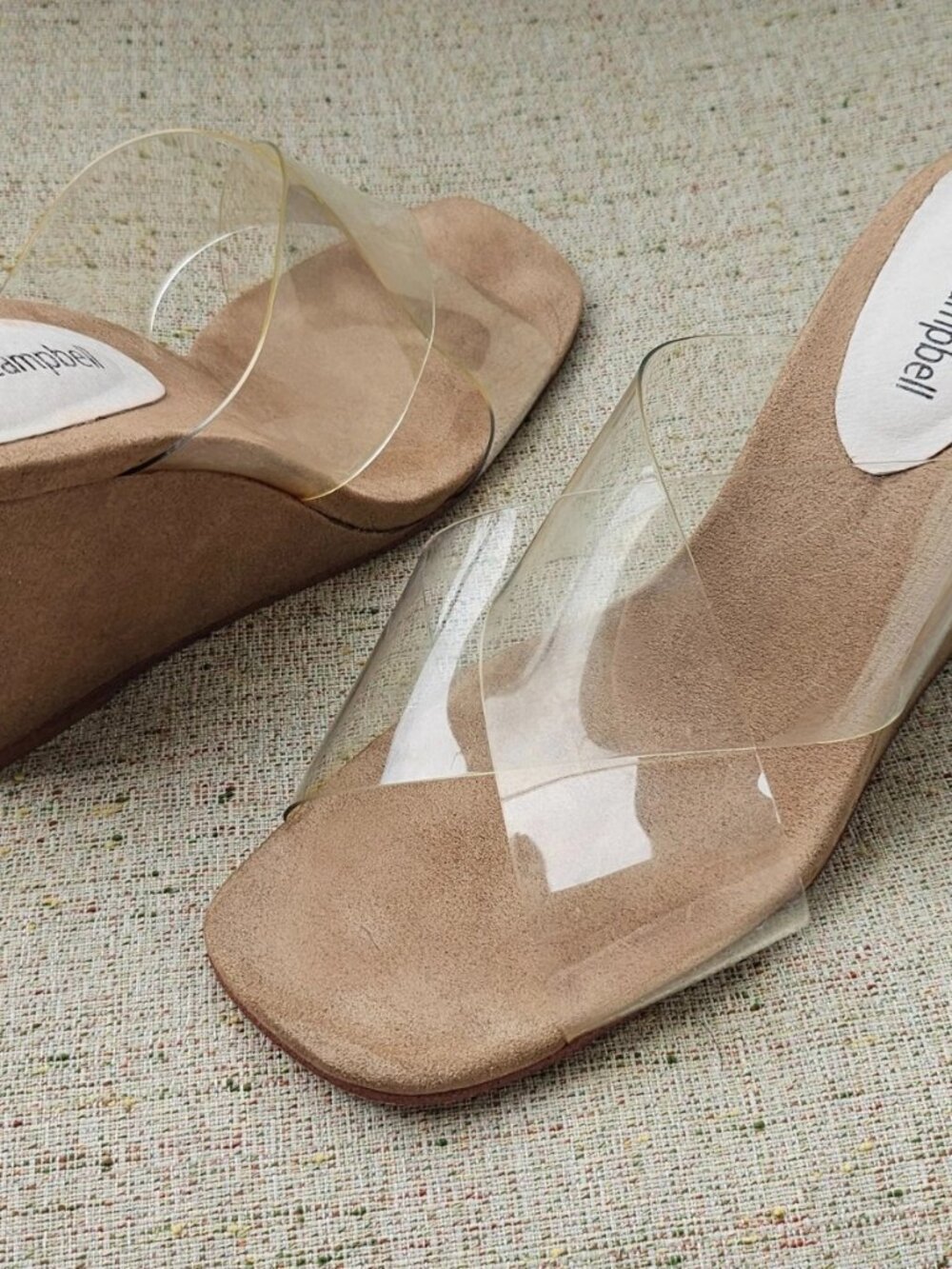 Jeffrey Campbell Women Heel Sandal Clear Plastic Upper Crisscross Shoe Size 8 - Picture 2 of 12
